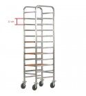 Reinforced stainless steel tray trolley for 10 Gastronorm trays. CA1451R