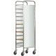 Reinforced stainless steel tray trolley for 10 Gastronorm trays. CA1451R - Forcar Multiservice