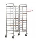 Reinforced stainless steel tray trolley for 30 Gastronorm trays. CA1471R
