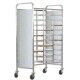 Reinforced stainless steel tray trolley for 30 Gastronorm trays. CA1471R - Forcar Multiservice
