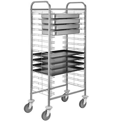 Carrello grande per vassoi e bacinelle gastronorm a 15 ripiani. CA1656