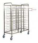 Stainless steel 30-tray universal tray trolley. CA1475