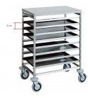 Carrello portateglie in acciaio inox da 8 teglie 60x40. CA1483