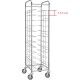 Stainless steel universal tray trolley 12 trays. CA 1455 V12 - Forcar Multiservice