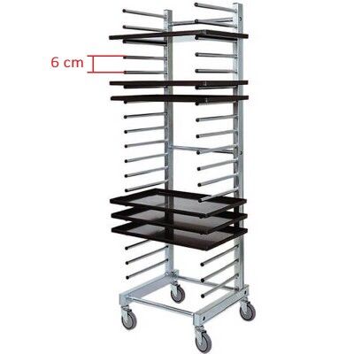 Universal stainless steel rack trolley. Model: CA1480
