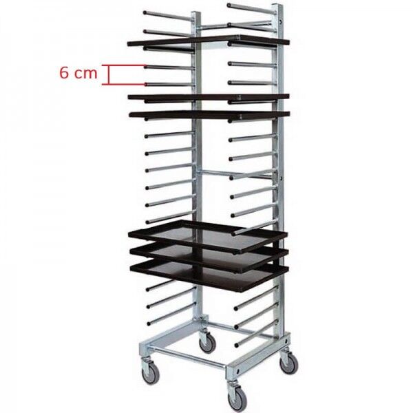 Stainless steel universal rack trolley. Model: CA1480 - Forcar Multiservice