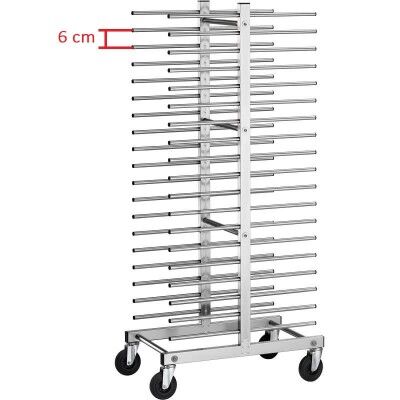 Double stainless steel universal rack trolley. Model: CA1480D - Forcar