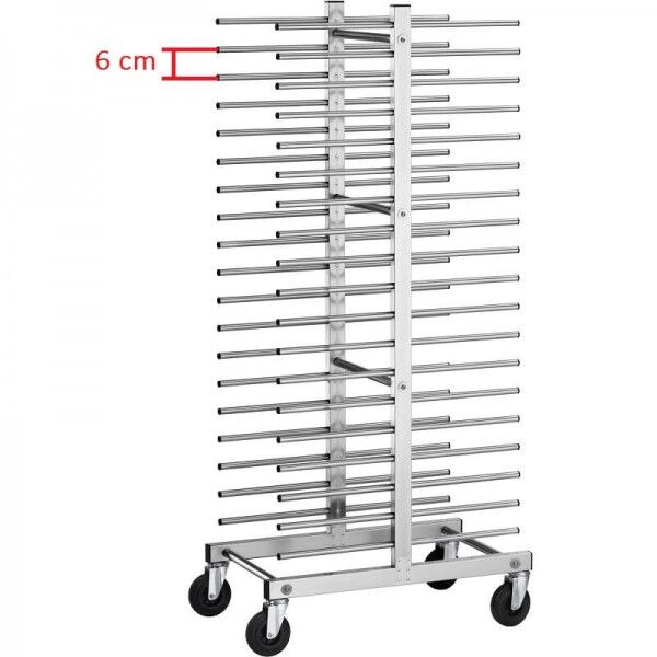 Universal stainless steel double rack trolley. Model: CA1480D - Forcar Multiservice