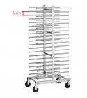 Universal stainless steel double rack trolley. Model: CA1480D