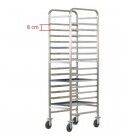 Reinforced pastry rack trolley with 14 shelves.  CA1492R