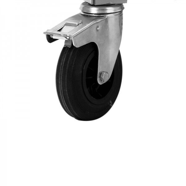 Wheel with brake for tray trolleys - Forcar Multiservice