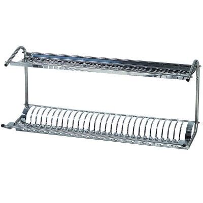 Dish drainer and glasses in polished 18/8 stainless steel - Forcar