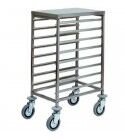 Stainless steel rack trolley for 8 GN 1/1 Gastronorm.  CA1478