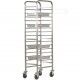 Stainless steel rack trolley for 14 GN 1/1 Gastronorm. CA1489R - Forcar Multiservice