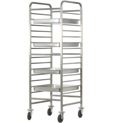 Stainless steel tray trolley for 14 GN 2/1 Gastronorm. CA1486R - Forcar