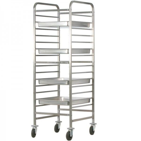 Stainless steel rack trolley for 14 GN 2/1 Gastronorm. CA1486R - Forcar Multiservice