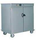 Stainless steel careened dish warmer cabinet for up to 120 dishes. MS1866