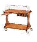 Wooden trolley with 2-story plexiglass dome. CL2250