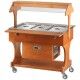 Wooden positive refrigerated display cart with light dome - Forcar Multiservice