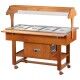 Wooden positive refrigerated display cart with light dome - Forcar Multiservice