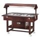 Negative refrigerated wooden display trolley with luminous dome - Forcar Multiservice