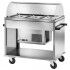 Stainless steel refrigerated display cart with plexiglass dome. CAR2780