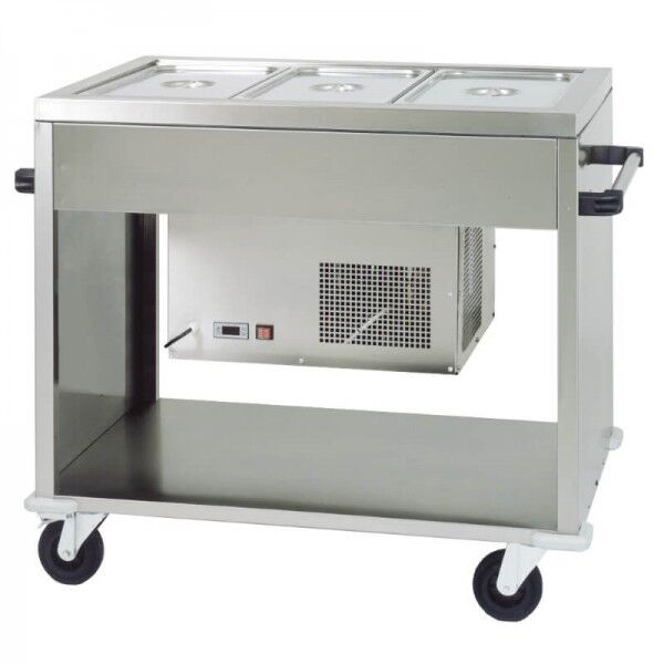 Stainless steel refrigerated display cart. CAR2779 - Forcar Multiservice
