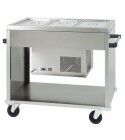 Stainless steel refrigerated display cart. CAR2779