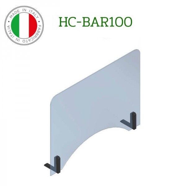 Barriera protettiva di distanziamento sociale in policarbonato. Modello Fimar HC-BAR100 - Fimar