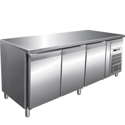 Refrigerated pastry counter temp. 2/ 8 °C, AISI 201 stainless steel. GPA3100TN-FC - Forcar