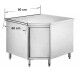 Stainless steel corner cabinet table 90x60 cm - Forcar Inox