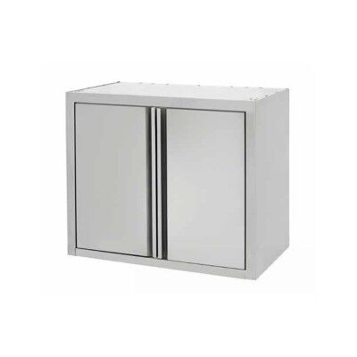 Stainless steel wall unit with hinged doors. Width 60 or 80 cm - Forcar