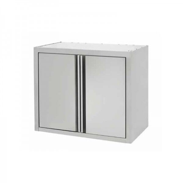 Stainless steel wall cabinet with hinged doors. Width 60 or 80 cm - Forcar Inox
