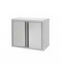 Stainless steel wall cabinet with hinged doors. 60 or 80 cm width