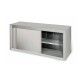 Stainless steel wall cabinet with sliding doors. Width from 100 to 200 cm - Forcar Inox