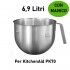6.9-Liter Replacement Bowl with Handle for KitchenAid PK70 Kneading Machine