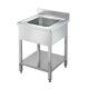 Stainless steel open sink with one bowl, no drainer - Forcar Inox