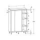 Stainless steel cabinets with sliding doors, depth 60 cm - Forcar Inox