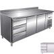 Refrigerated table Forcar GN3200TN 3 doors positive - Forcar Refrigerated