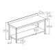 Forcar GDATS steel table depth 70 cm with splashback - Forcar Inox