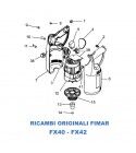 Exploded view for spare parts for Fimar Mixer FX40 - FX42