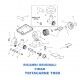 Exploded view for spare parts for meat grinder Fimar 8D - Fimar