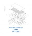 Exploded view for spare parts for Fimar FRY2VCE electric glass-ceramic Fry Top