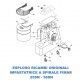 Exploded view of spare parts for Fimar 25SN - 38SN spiral kneading machines - Fimar