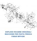 Exploded view spare parts for MPF40N Fresh Pasta Machine