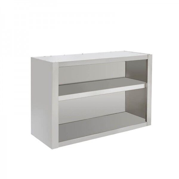 Stainless steel open wall cabinet. Width from 60 to 200 cm - Forcar Inox