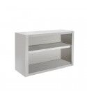 Stainless steel open wall cabinet. Width from 60 to 200 cm