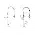 Shower group with single-hole mixer with clinical lever height 1200. GDO120L