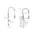 Shower unit with single-hole mixer with clinical lever and faucet height 1200. GDO120LR