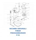 Esploso ricambi per pressamburger Fimar. F10